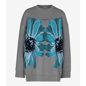 STELLAMcCARTNEY Floral Embroidered cotton felpa sweatshirt Size 40 NWOT